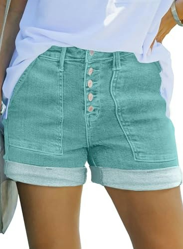 Sidefeel Women's High Waisted Stretchy Jean Shorts: $19.62 Sidefeel Women's High Waisted Stretchy Jean Shorts: $19.62