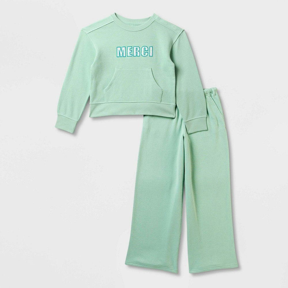 Cat & Jack Girls' Adaptive French Terry Pants Set: $36