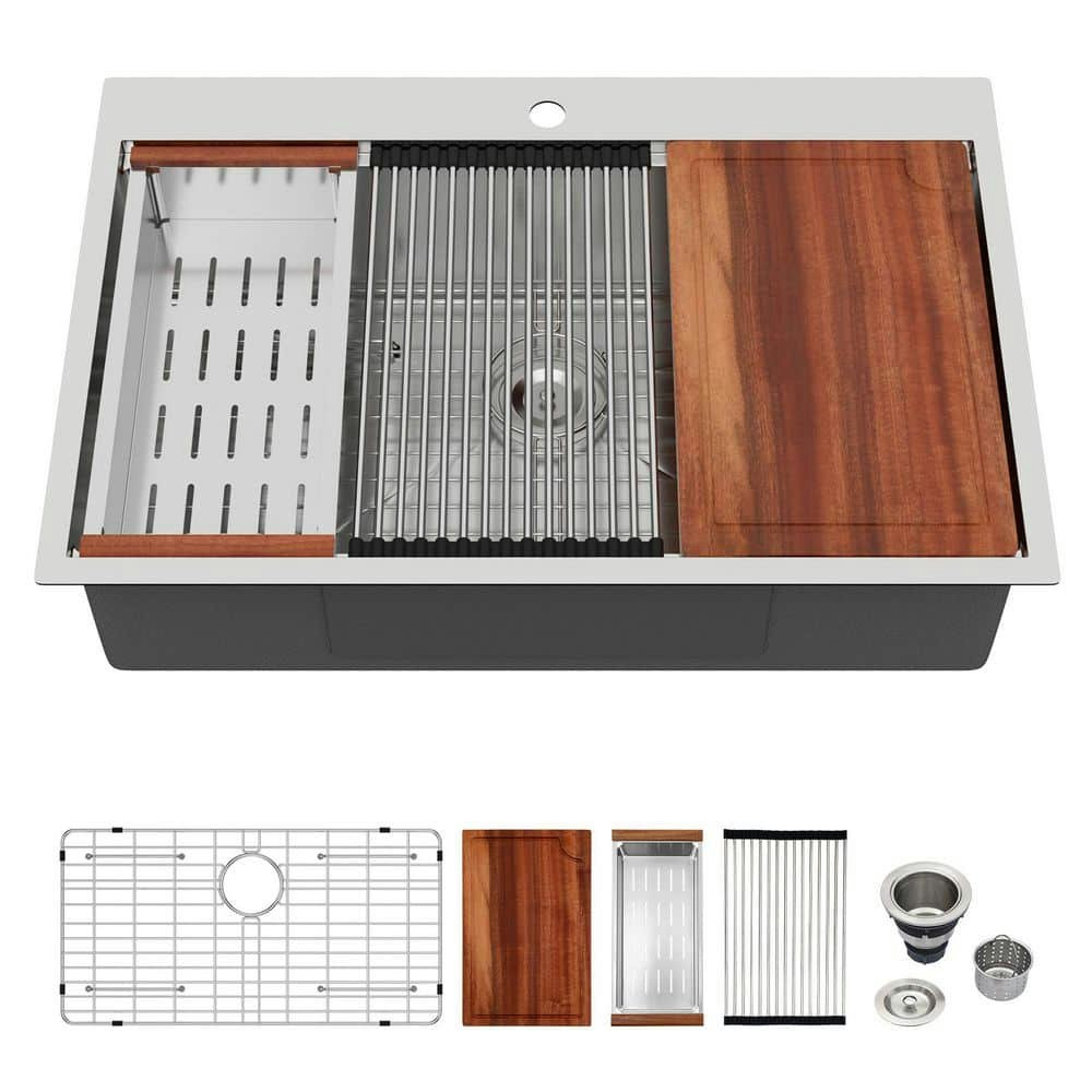 30-inch Drop-in Single Bowl Stainless Steel Kitchen Sink: $3,101.47