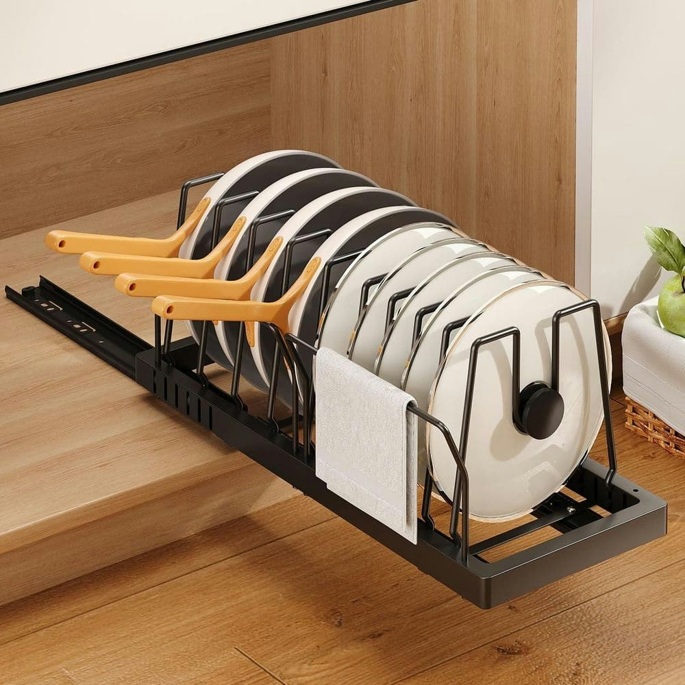 Pull-Out Adjustable Pot and Pan Organizer Rack: $84.79