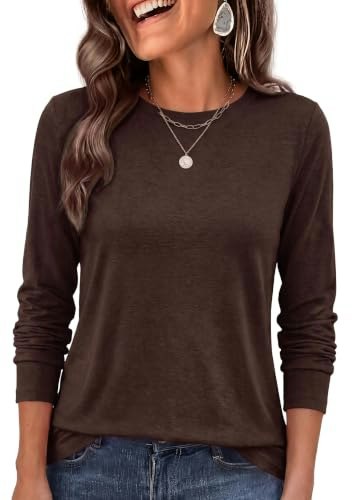 Prettygarden Women's Long Sleeve Basic Casual T-Shirt: $14.98