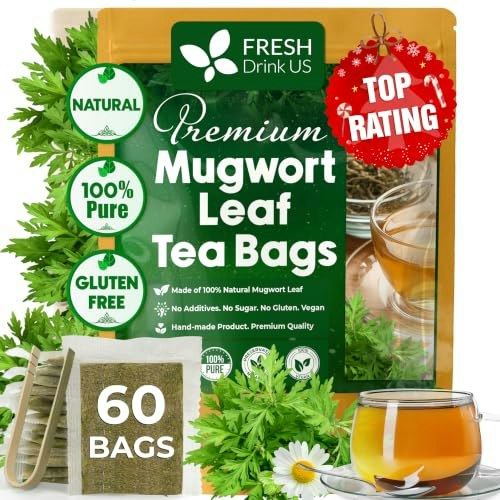 FreshDrinkUS Mugwort Leaf Tea Bags 60-Count: $11.04