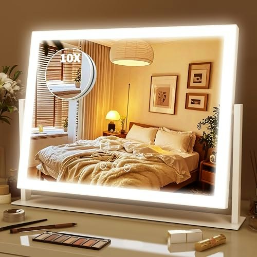 Rolove 16.3"x12.6" Lighted Hollywood Vanity Mirror: $28.04 Rolove 16.3"x12.6" Lighted Hollywood Vanity Mirror: $28.04