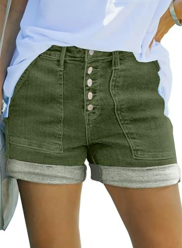 Sidefeel Women's High-Waisted Button Fly Jean Shorts: $20.77 Sidefeel Women's High-Waisted Button Fly Jean Shorts: $20.77