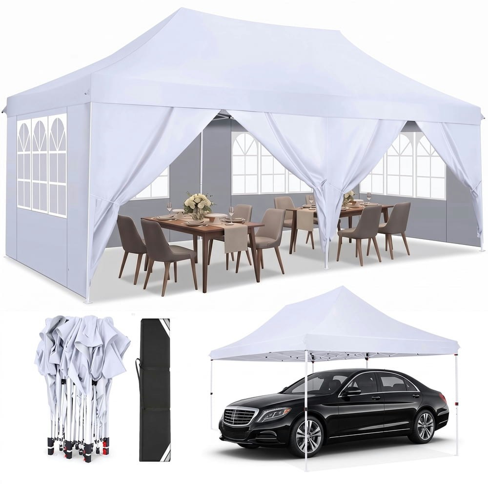 Hoteel 10x20 Pop-Up Canopy Tent with Sidewalls: $189.99