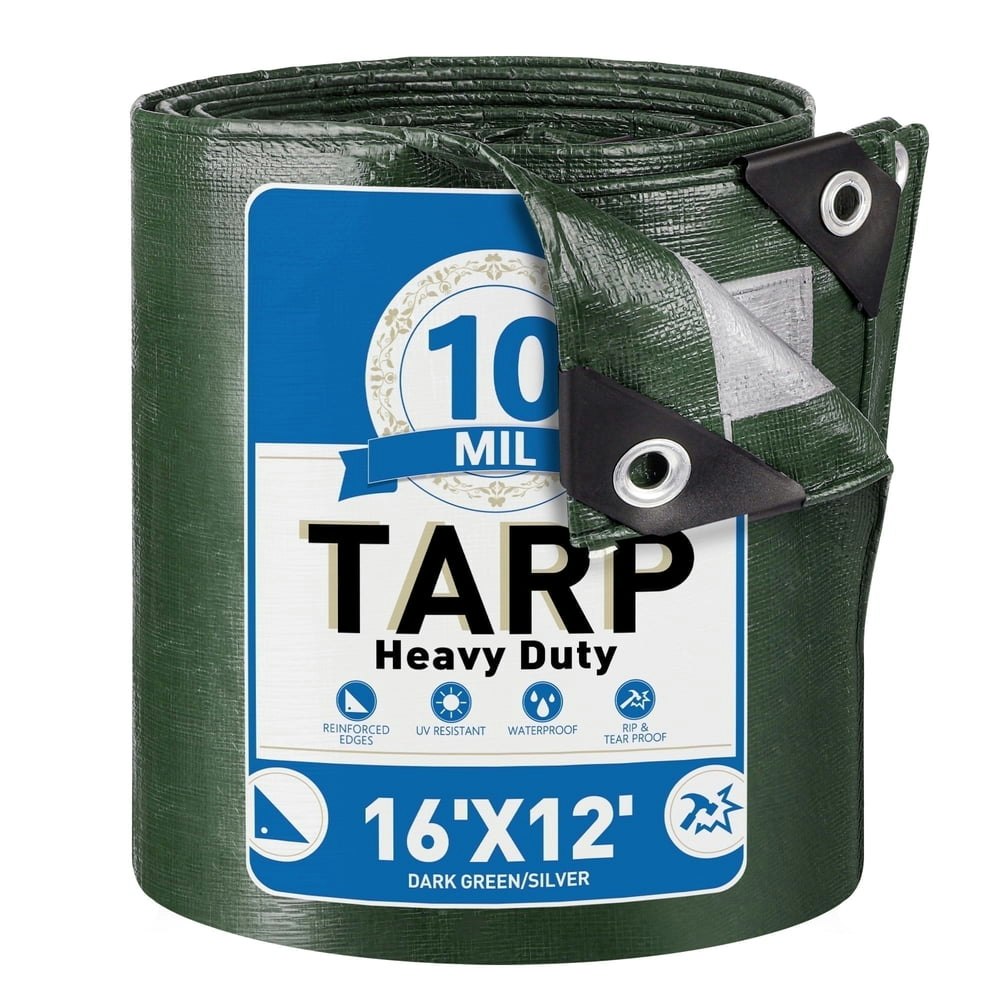 16' x 12' Heavy Duty Waterproof Tarp: $29.69 16' x 12' Heavy Duty Waterproof Tarp: $29.69