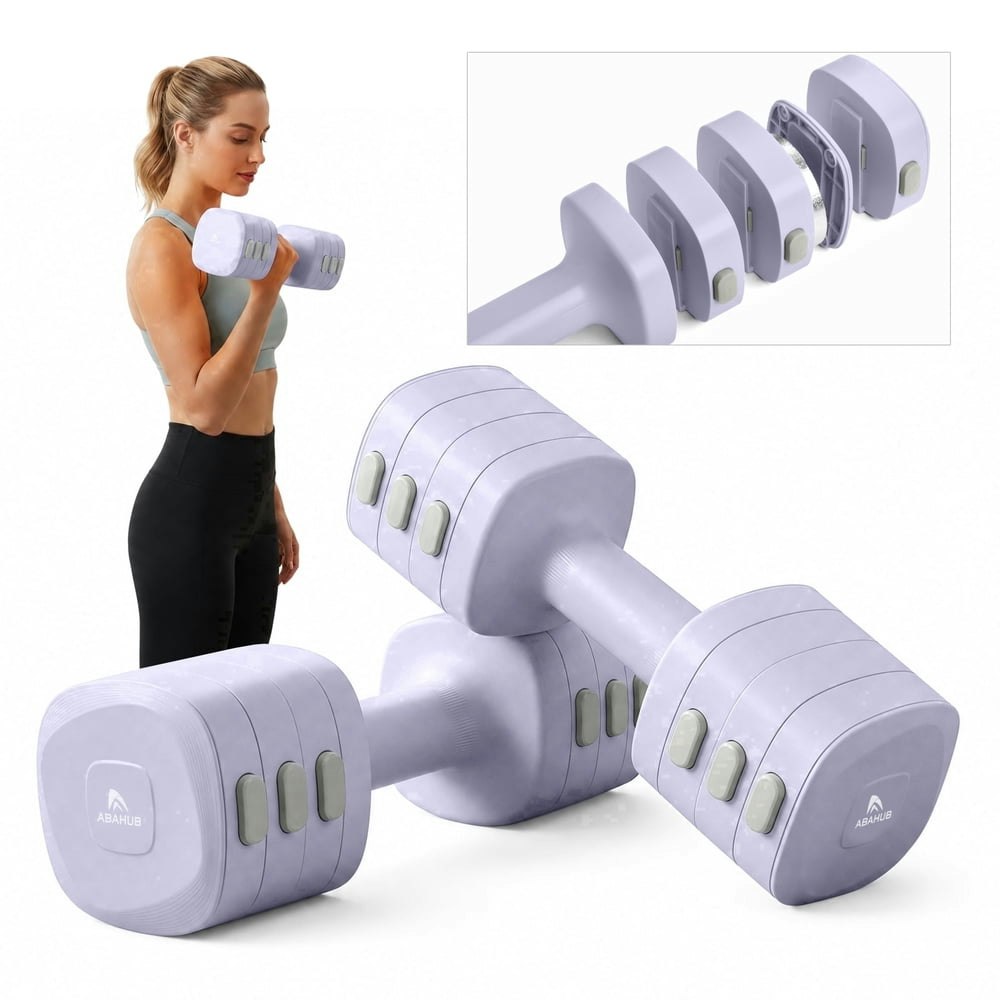 AbahubFit Adjustable Dumbbells Set: $44.99 AbahubFit Adjustable Dumbbells Set: $44.99