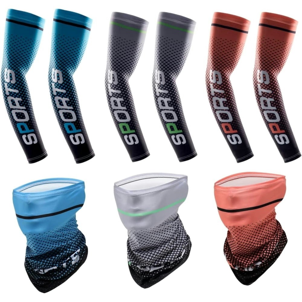 UV Protection Compression Arm Sleeves and Balaclava Mask 3-Set: $10.99 UV Protection Compression Arm Sleeves and Balaclava Mask 3-Set: $10.99