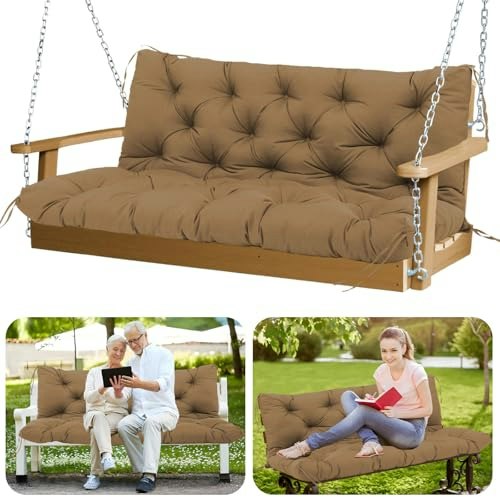 GZXAGZJ 40x40-inch 5-inch Thick Waterproof Porch Swing Cushion Set: $21.53 GZXAGZJ 40x40-inch 5-inch Thick Waterproof Porch Swing Cushion Set: $21.53