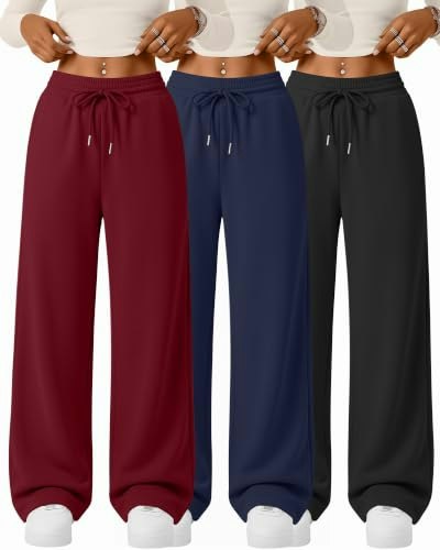 LessonZoo Girls' Wide Leg Sweatpants 3-Pack: $39.98 LessonZoo Girls' Wide Leg Sweatpants 3-Pack: $39.98