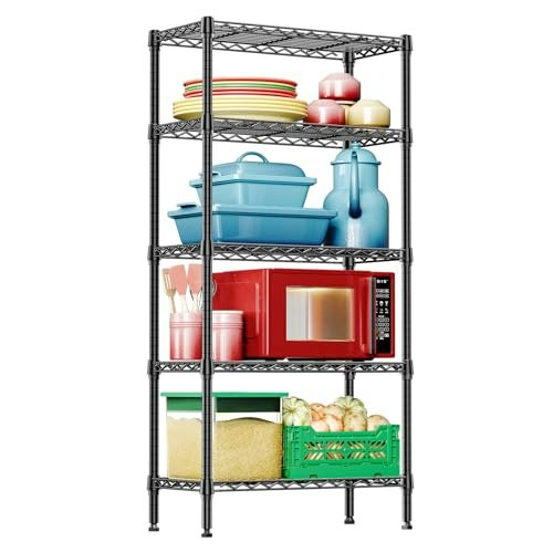 Izeuk 5-Tier Heavy Duty Metal Storage Shelving Unit: $76.49 Izeuk 5-Tier Heavy Duty Metal Storage Shelving Unit: $76.49