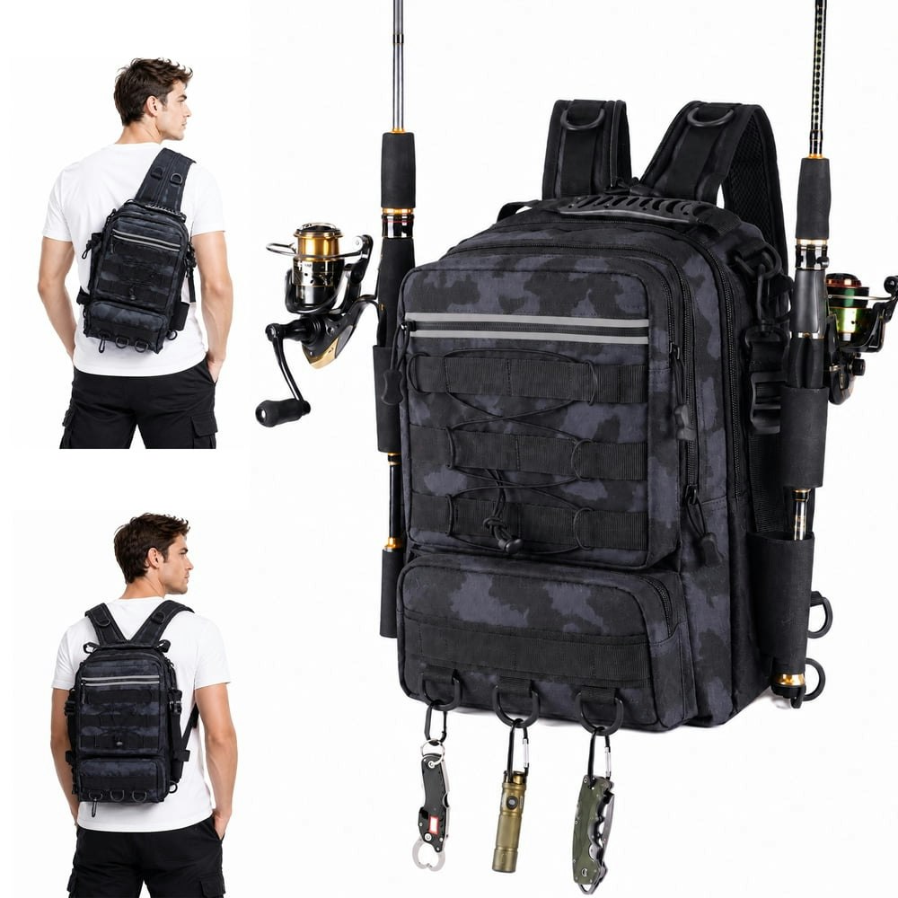Topsome Fishing Backpack with Rod Holder: $22.99 Topsome Fishing Backpack with Rod Holder: $22.99