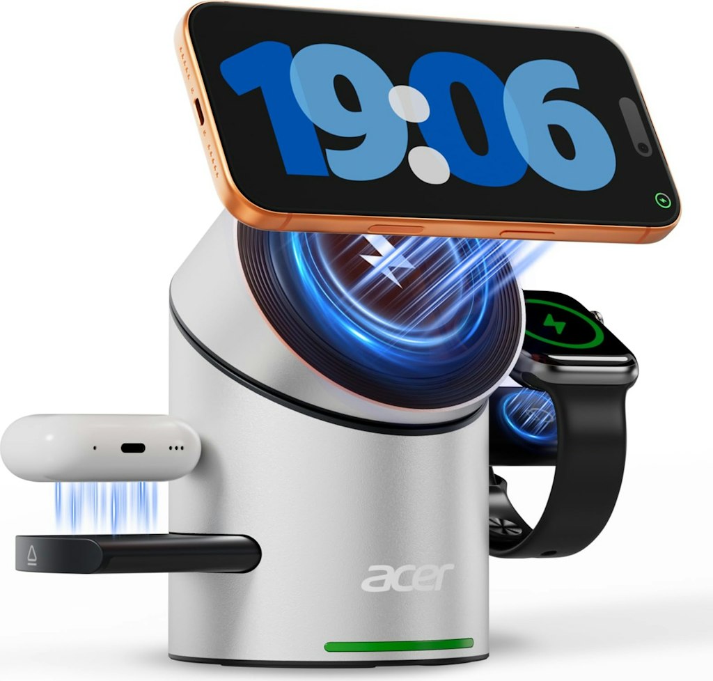 Acer 3-in-1 Magnetic Wireless Charging Station for Apple: $40
