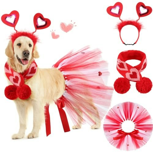 SilTriangle Valentine's Day Dog Costume 3-Piece Set: $18.99 SilTriangle Valentine's Day Dog Costume 3-Piece Set: $18.99
