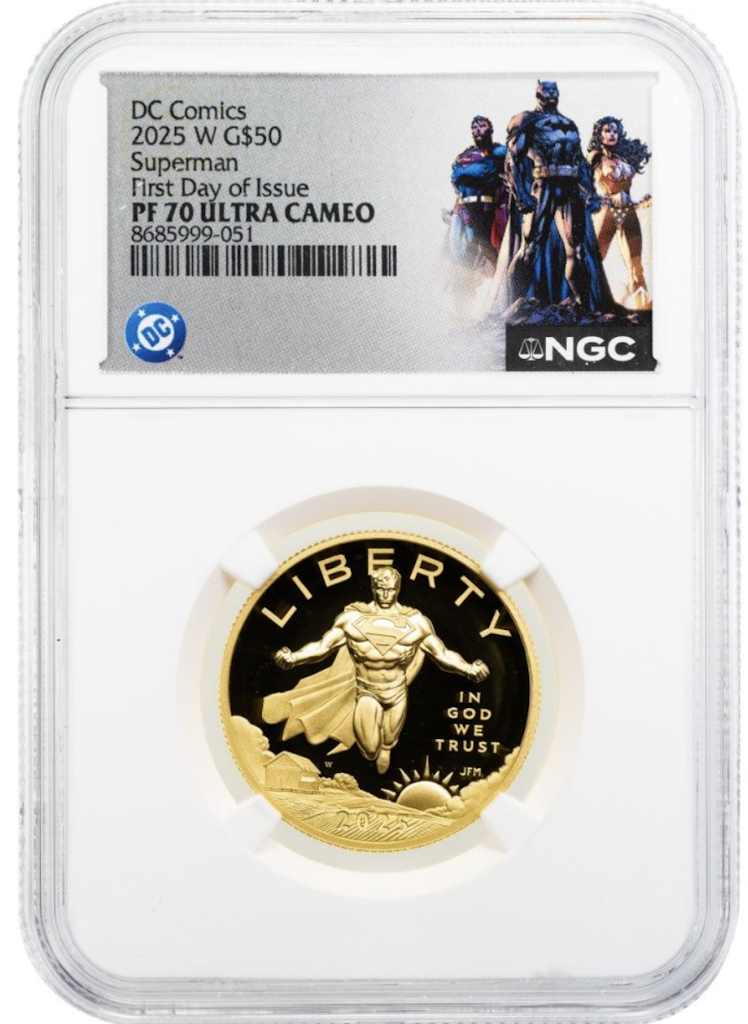 $50 2025 Half Ounce Gold Superman Coin: $3,995