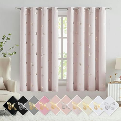 Jubilantex 54-Inch Gold Butterfly Blackout Curtains: $29.69 Jubilantex 54-Inch Gold Butterfly Blackout Curtains: $29.69