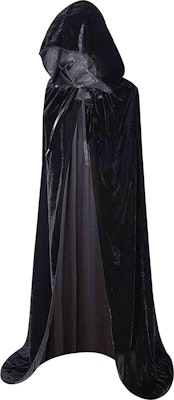 Maklulu Hooded Long Velvet Cloak Cape Costume for $10 + free shipping w/ Prime