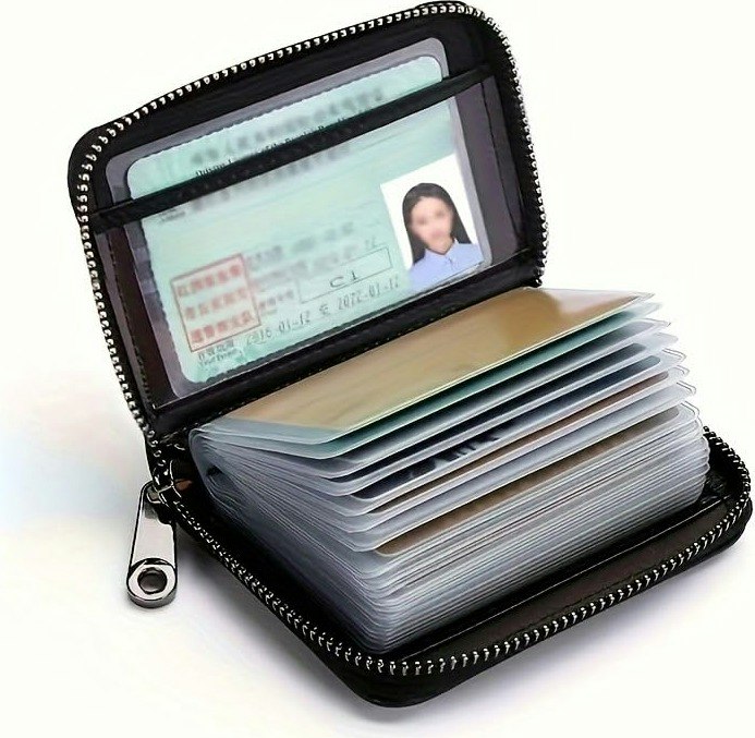 RFID Blocking Zipper Wallet: $1.99