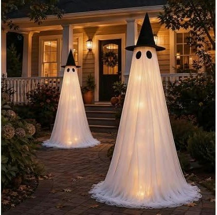 5-Foot Light Up Ghost Decor 2-Pack: $26