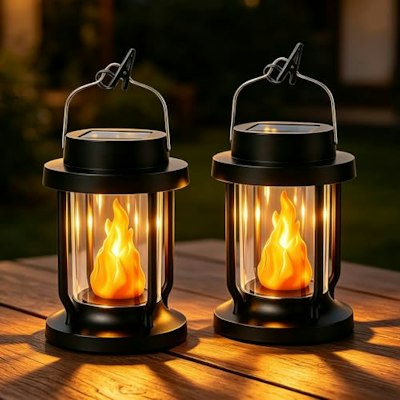 Ollcuz Solar Lantern 2-Pack for $13 + free shipping w/ Prime