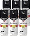 Rust-Oleum Stops Rust Custom 5-in-1 Satin Black Spray Paint 6-Pack for $27 + free shipping