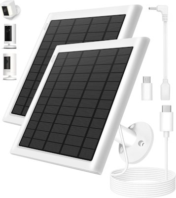 Puuqii 8W Solar Panel 2-Pack for Ring Cameras for $27 + free shipping