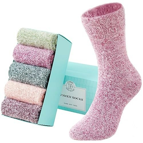 Sisosock Women's Fuzzy Socks 5-Pair Pack: $7.46
