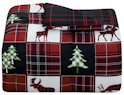 Macy's Deer Check Reversible Microfiber 3-Piece Comforter Set for $25 + free shipping w/ $39