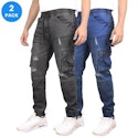 Blue Ice Men's Stretch Cargo Carpenter Jean Joggers 2-Pack for $31 + free shipping w/ $35
