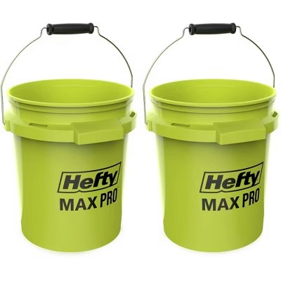 Hefty 5-Gallon Max Pro Heavy Duty Bucket 2-Pack: $12