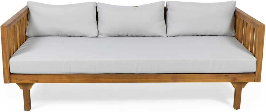 Christopher Knight Home Tina Outdoor 3-Seater Acacia Wood Daybed: $288