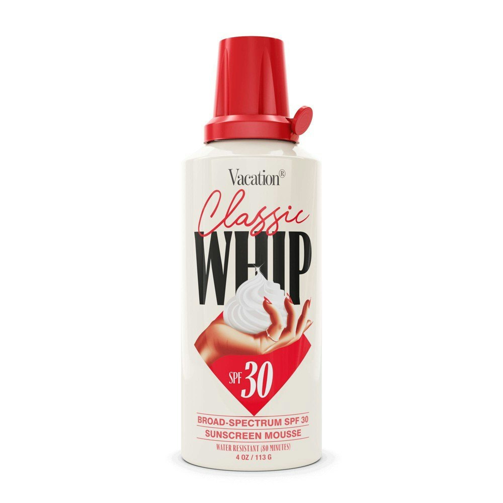 Vacation Classic Whip SPF 30 Sunscreen 4-oz.: $21.99 Vacation Classic Whip SPF 30 Sunscreen 4-oz.: $21.99
