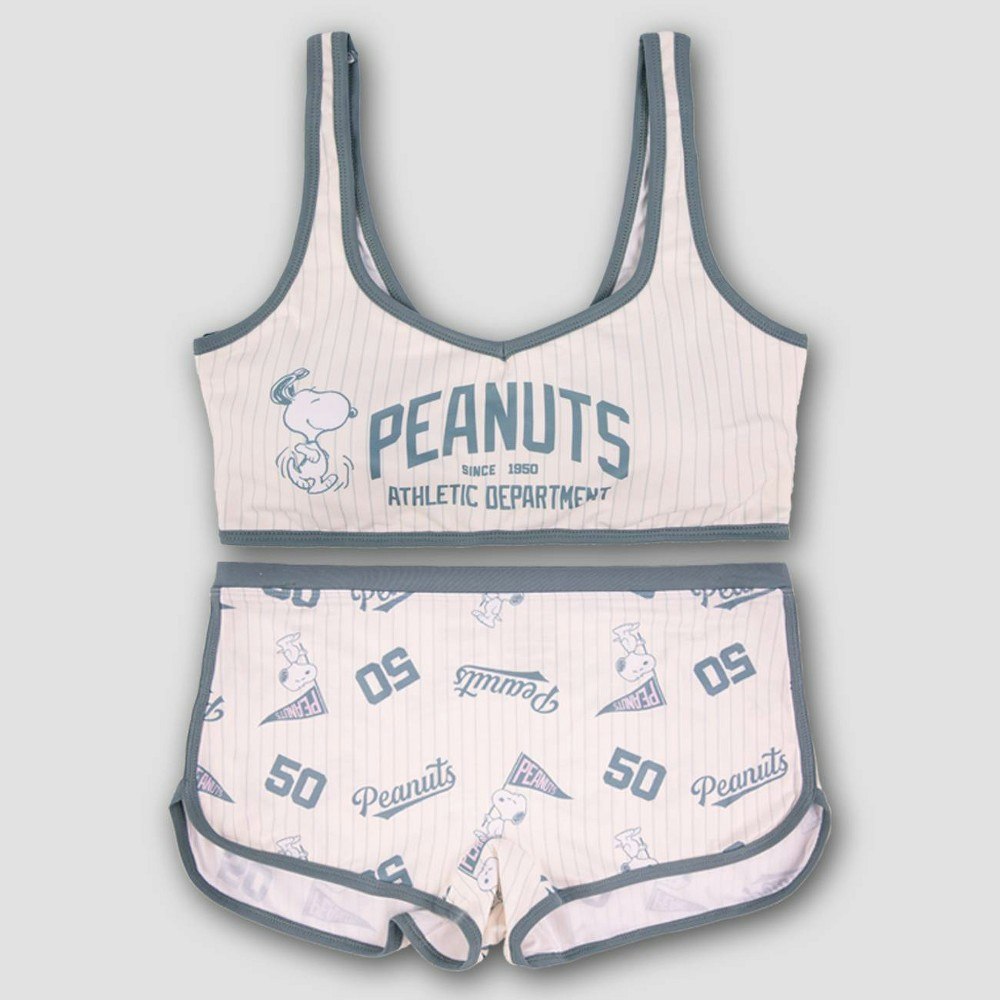 Peanuts Varsity Women's Bralette 2-Pack: $25 Peanuts Varsity Women's Bralette 2-Pack: $25