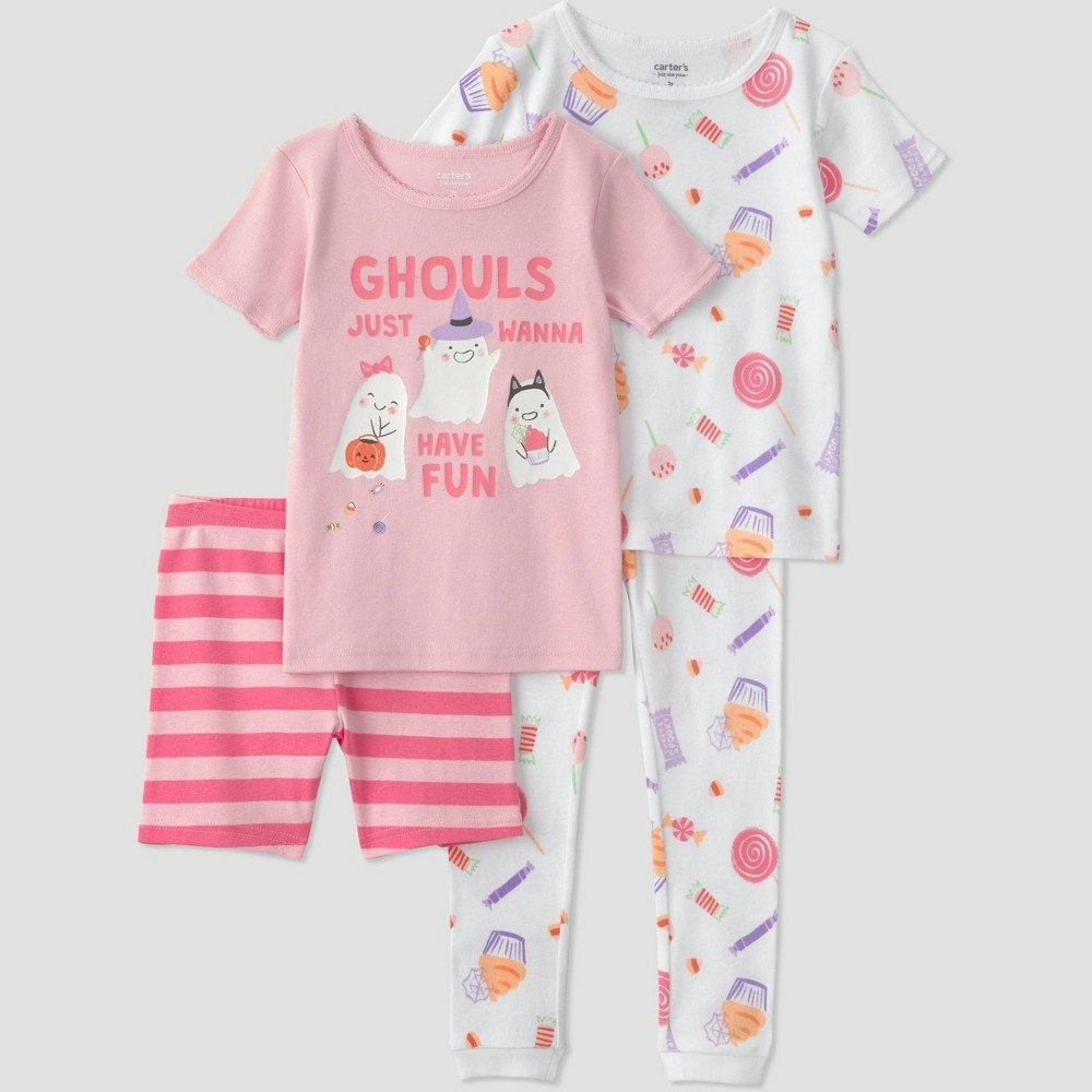 Carter's Just One You Toddler Girls' 4-Piece Halloween Pajama Set 5T: $17