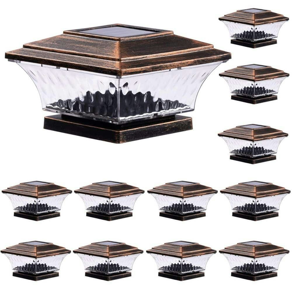 Solar Post Cap Lights for 4x4 Wooden Posts 12-Pack: $219.99 Solar Post Cap Lights for 4x4 Wooden Posts 12-Pack: $219.99