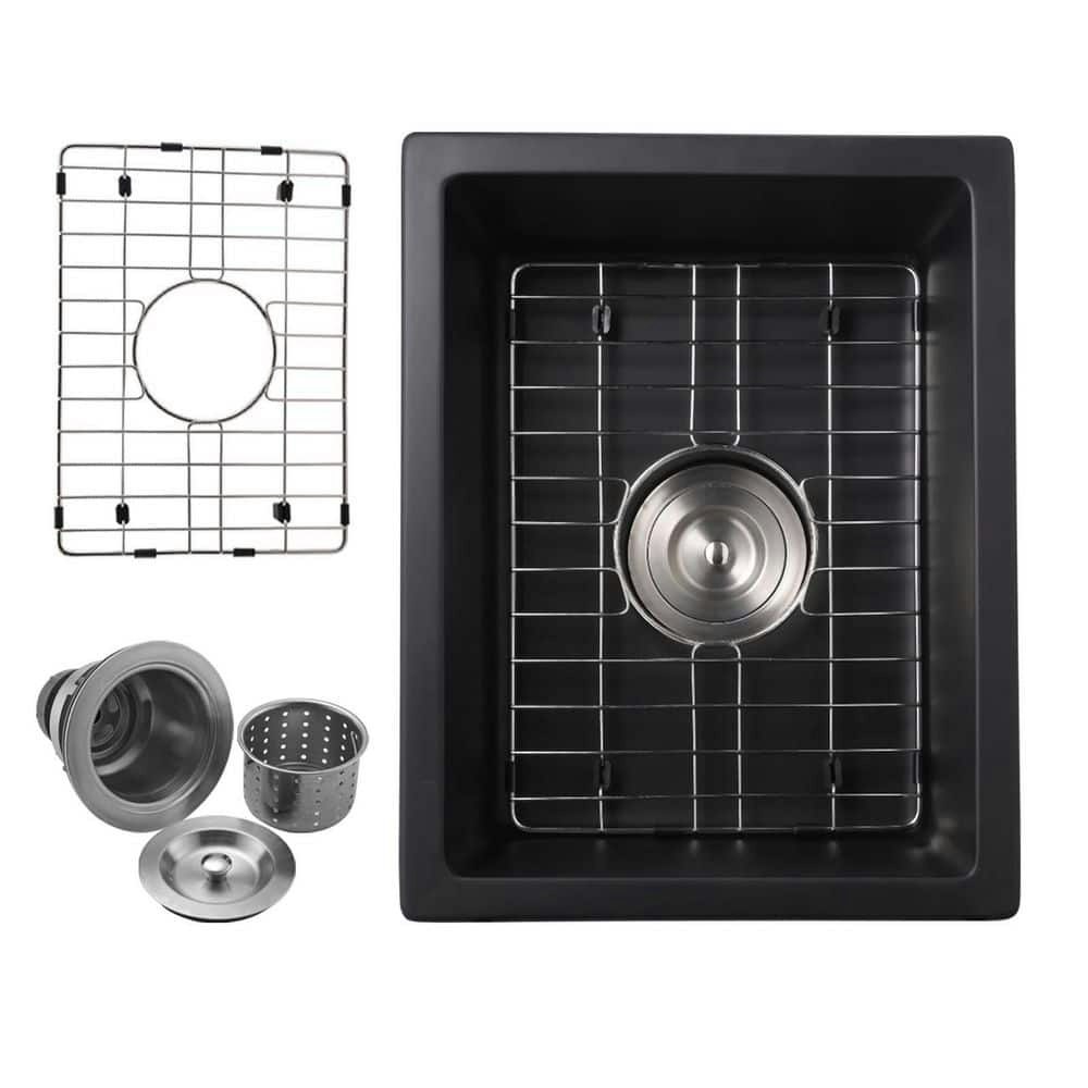 17.7-Inch Single Bowl Quartz Kitchen Sink: $211.51
