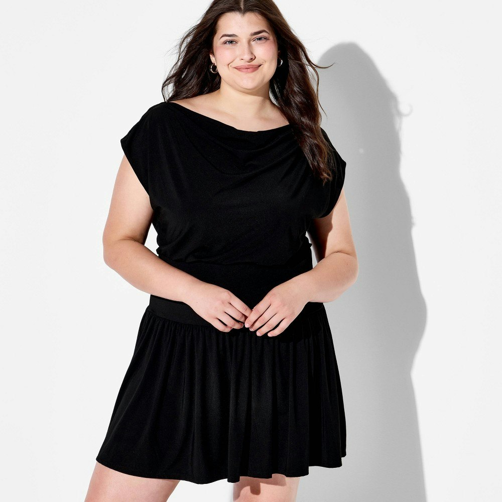 Wild Fable Women's Dolman Sleeve Fit and Flare Mini Dress: $35 Wild Fable Women's Dolman Sleeve Fit and Flare Mini Dress: $35