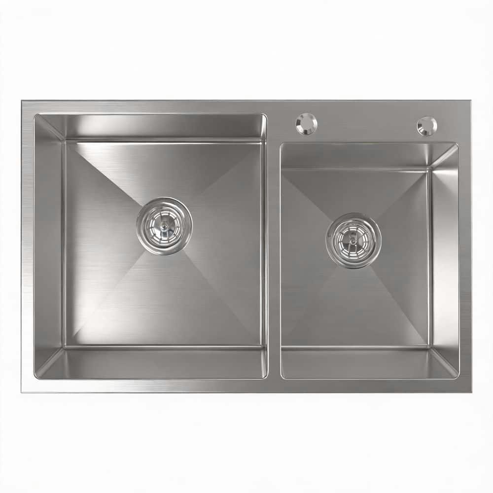 32-Inch Double Bowl Stainless Steel Kitchen Sink: $388.05