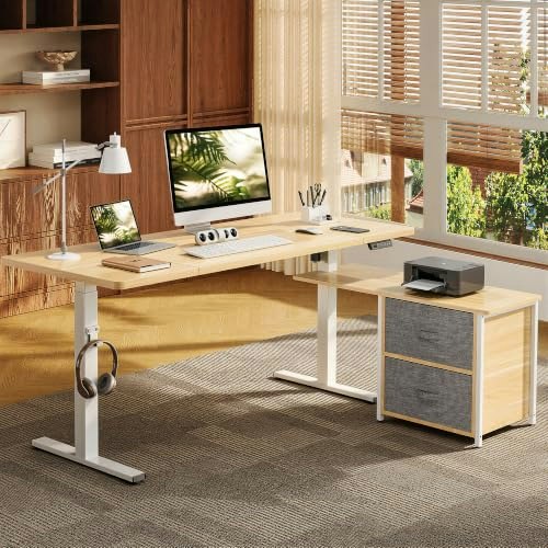 Flexispot L-Shaped Standing Desk with Drawers: $199.98 Flexispot L-Shaped Standing Desk with Drawers: $199.98
