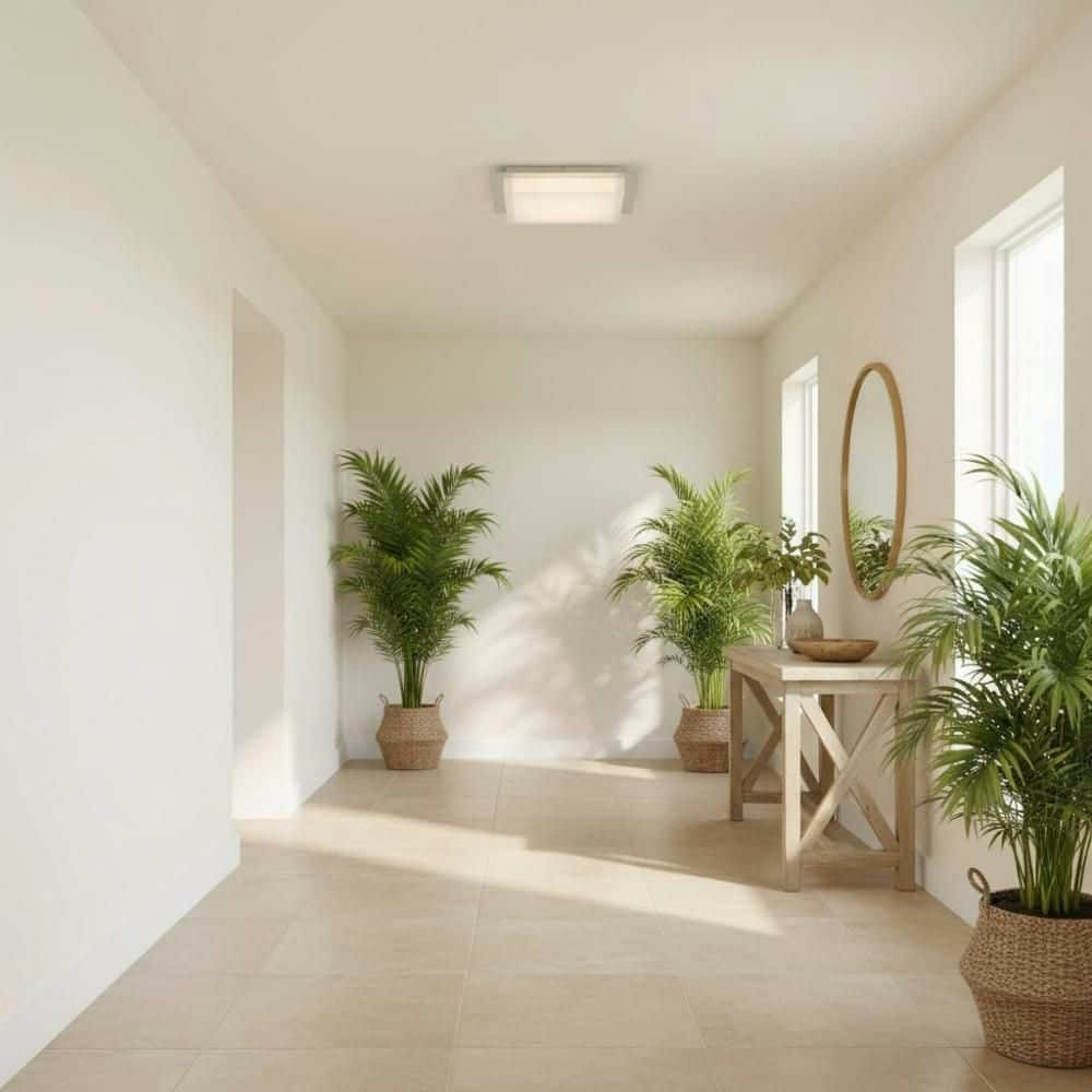 14-Inch Square Silver LED Flush Mount Ceiling Light: $227.39