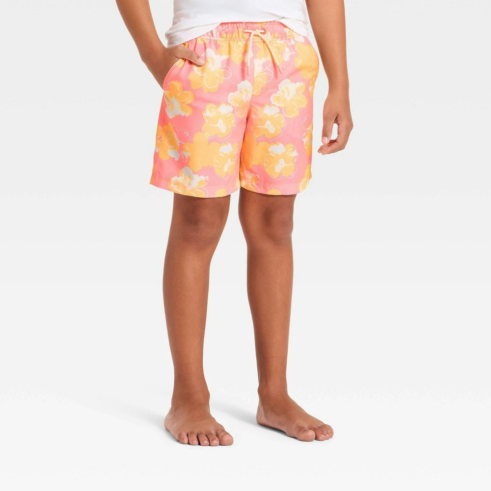 Cat & Jack Boys' Hibiscus Swim Trunks: $15 Cat & Jack Boys' Hibiscus Swim Trunks: $15