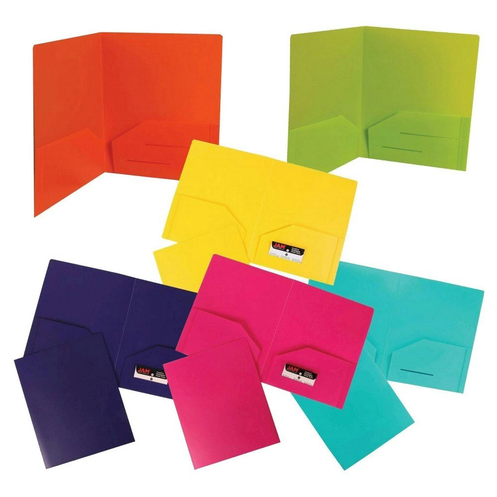 Jam 2-Pocket Heavy Duty Plastic Folders 6-Pack: $16.99 Jam 2-Pocket Heavy Duty Plastic Folders 6-Pack: $16.99