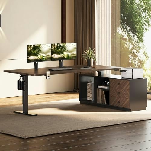 Flexispot 63-inch L-Shaped Standing Desk with Drawers: $339.98 Flexispot 63-inch L-Shaped Standing Desk with Drawers: $339.98