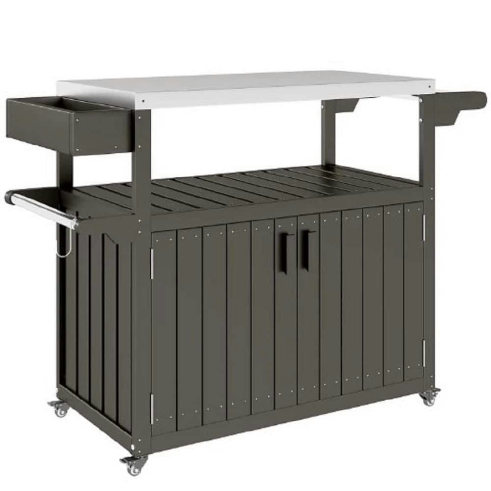 Outdoor Plastic Bar Table Cart with Stainless Steel Top: $513.80 Outdoor Plastic Bar Table Cart with Stainless Steel Top: $513.80
