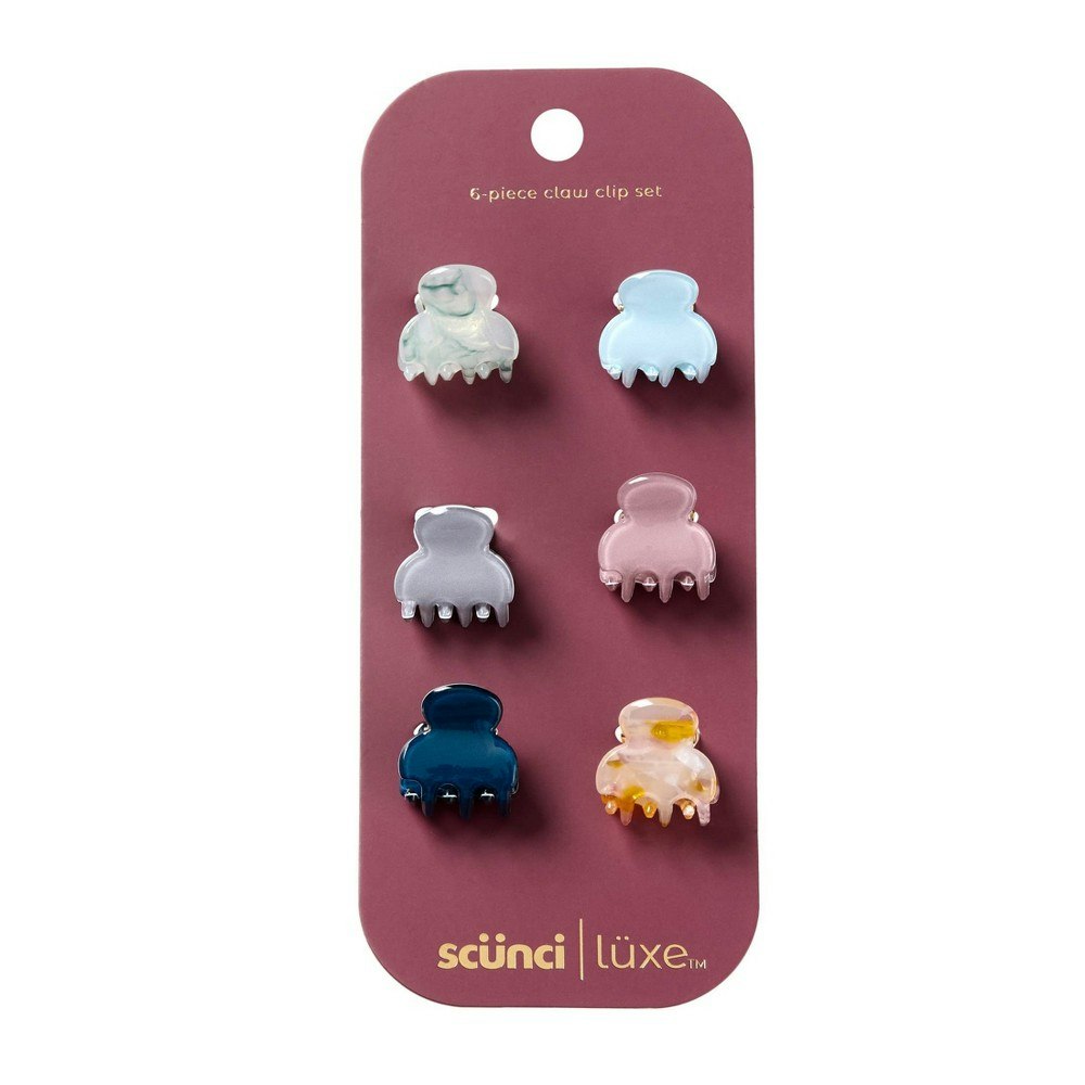 Scunci Luxe Mini Acrylic Claw Clips 6-Pack: $9.99 Scunci Luxe Mini Acrylic Claw Clips 6-Pack: $9.99