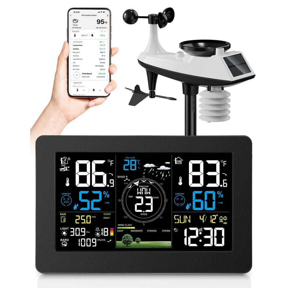 WiFi Weather Station with Rain Gauge and Wind Speed: $275.99