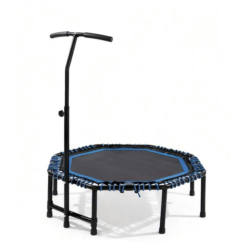 48-inch Foldable Fitness Trampoline with Adjustable Handlebar: $162.58