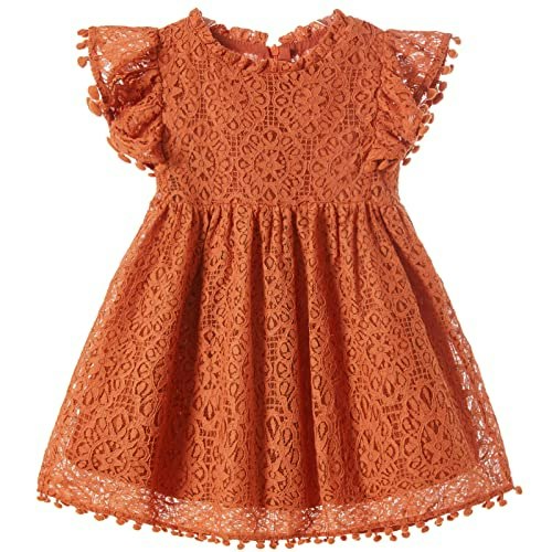 Niyage Toddler Girls Lace Pom Pom Flutter Sleeve Dress: $16.99 Niyage Toddler Girls Lace Pom Pom Flutter Sleeve Dress: $16.99
