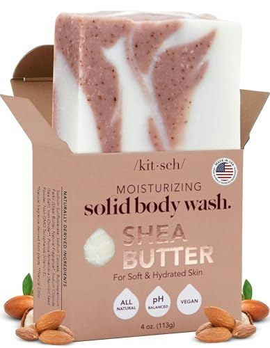Kitsch Shea Butter Exfoliating Body Wash Bar Soap 4-oz.: $9.54 Kitsch Shea Butter Exfoliating Body Wash Bar Soap 4-oz.: $9.54