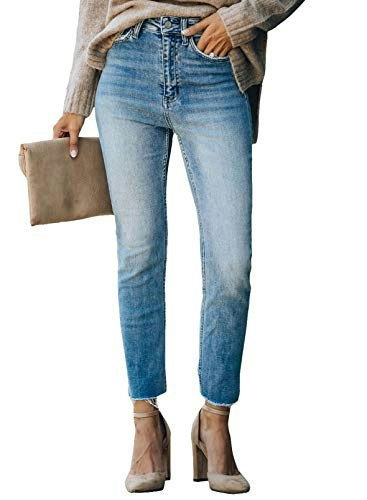 Sidefeel Women's Skinny Frayed Ankle Stretch Jeans: $31.44 Sidefeel Women's Skinny Frayed Ankle Stretch Jeans: $31.44